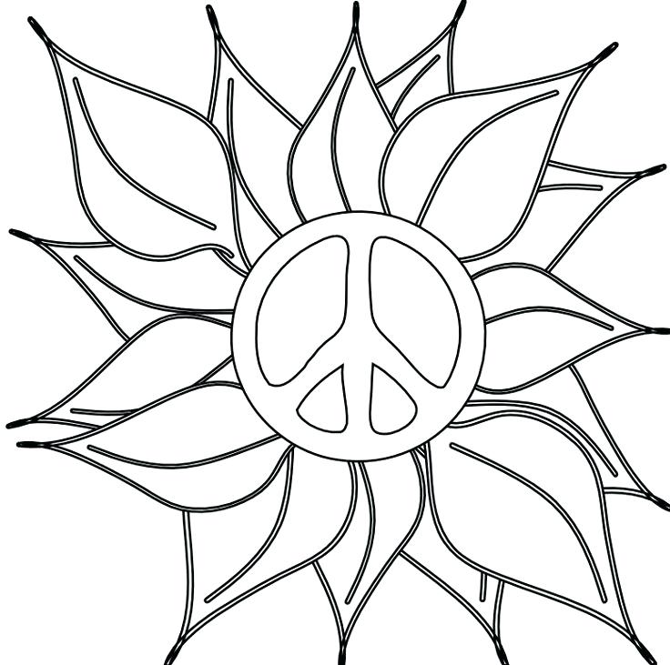 Coloring Peace Sign Coloring Flower Power Pages Heart. Peace Sign 736x731 Coloring Peace Sign Coloring Flower Power Pages Heart. Peace Sign