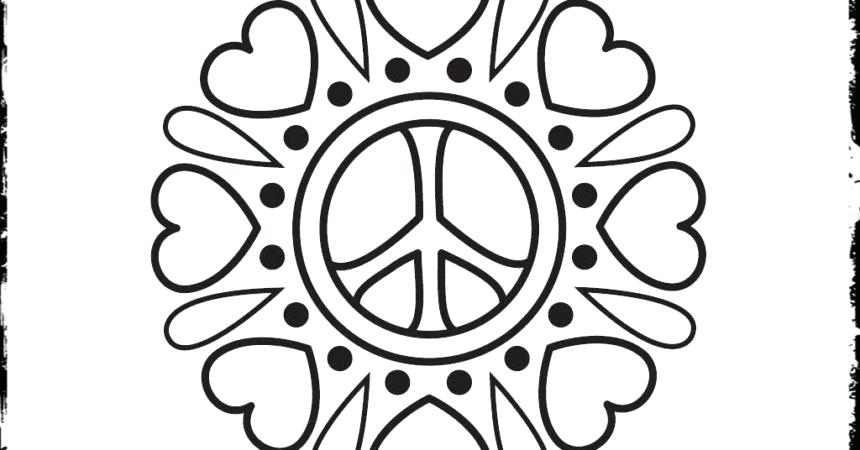 Heart Peace Sign Coloring Pages at GetColorings.com | Free printable ...