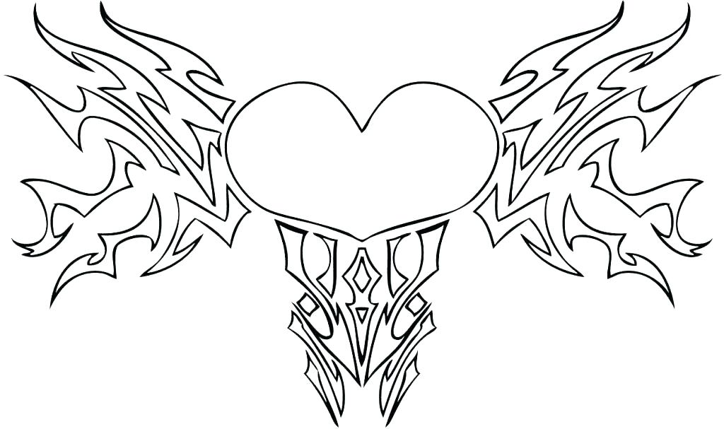 Hearts With Wings Coloring Pages Heart Coloring Page Heart 1024x607 Hearts With Wings Coloring Pages Heart Coloring Page Heart