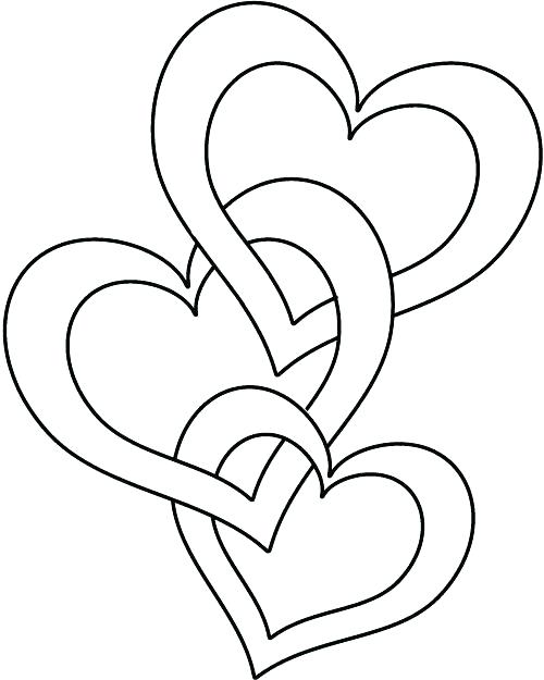500x625 Heart Shape Coloring Pages Coloring Page Of Heart Joined Hearts