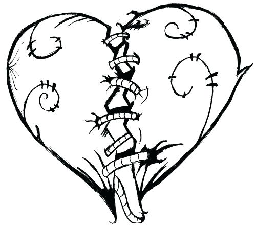 500x444 Hearts Coloring Sheet Able Heart Coloring Pages For Adults