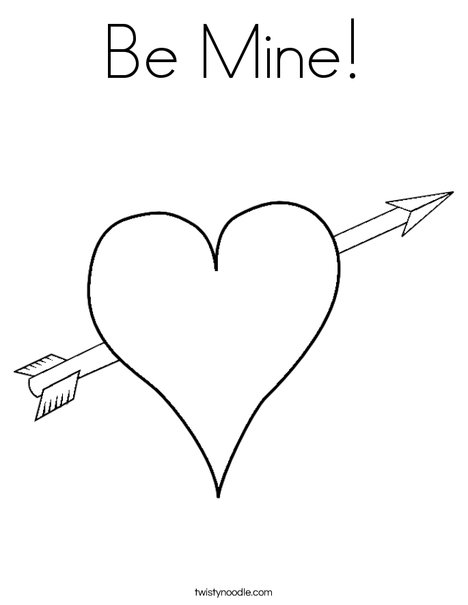 468x605 Be Mine Coloring Page