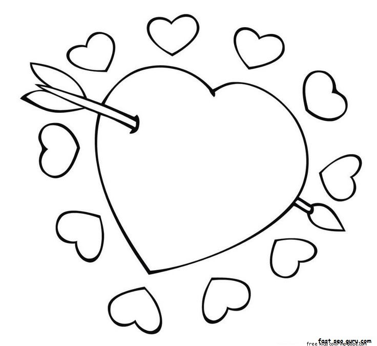 736x675 Best Photos Of Heart With Arrow Coloring Pages