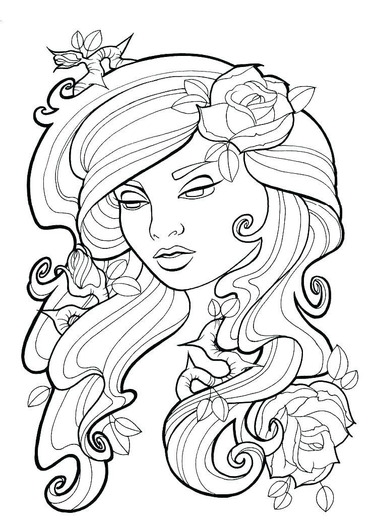 Heart With Roses Coloring Pages at GetColorings.com | Free printable ...