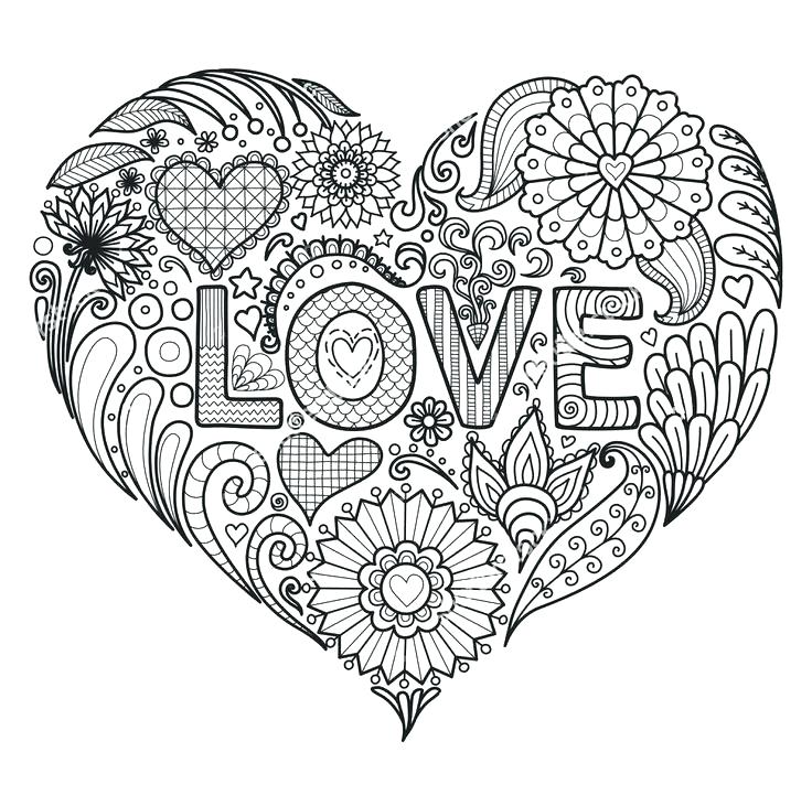 Flowers And Hearts Coloring Pages Flowers And Hearts Coloring 736x721 Flowers And Hearts Coloring Pages Flowers And Hearts Coloring