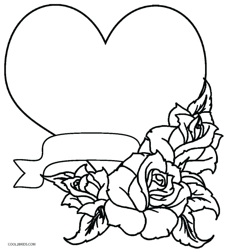 Printable Heart Coloring Pages Adults Cool Hearts And Roses 745x820 Printable Heart Coloring Pages Adults Cool Hearts And Roses