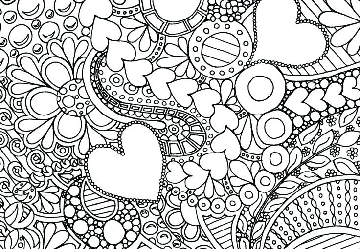 Adult Coloring Pages Free Intricate Hearts Colouring Pages 736x511 Adult Coloring Pages Free Intricate Hearts Colouring Pages