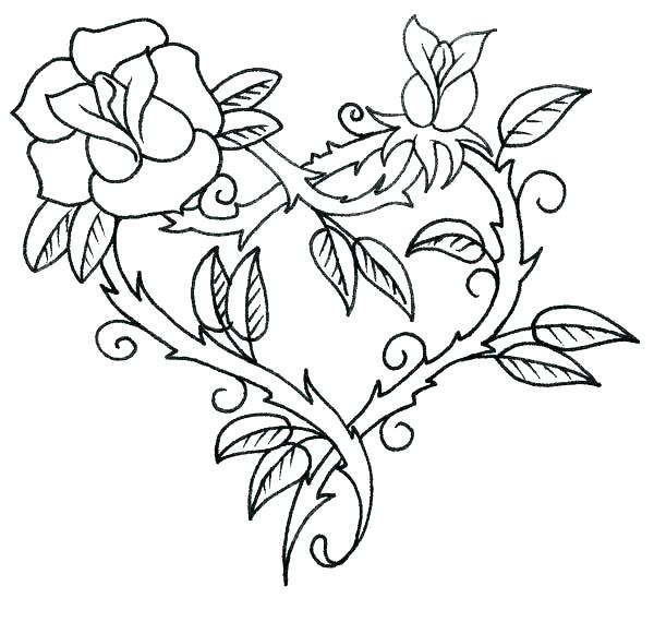 Hearts With Wings Coloring Pages Roses Hearts With Wings Coloring 600x581 Hearts With Wings Coloring Pages Roses Hearts With Wings Coloring