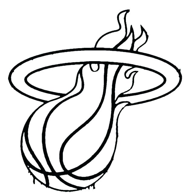Game Coloring Page Color Miami Heat Logo Murs 618x644 Game Coloring Page Color Miami Heat Logo Murs