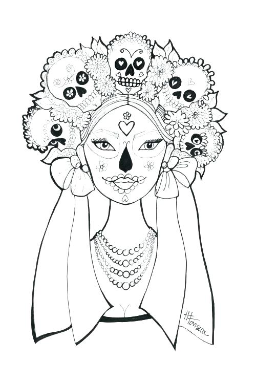 500x750 Day Of The Dead Coloring Pages Day Of The Dead Coloring Pages By