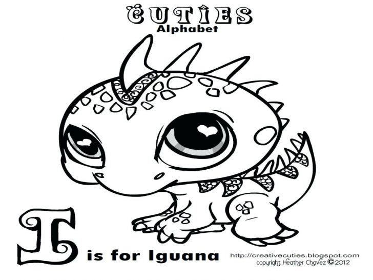 728x546 Gecko Or Iguana Coloring Page Pages Christmas Cards Creative