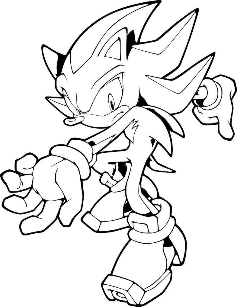 Shadow The Hedgehog Coloring Pages 785x1017 Shadow The Hedgehog Coloring Pages