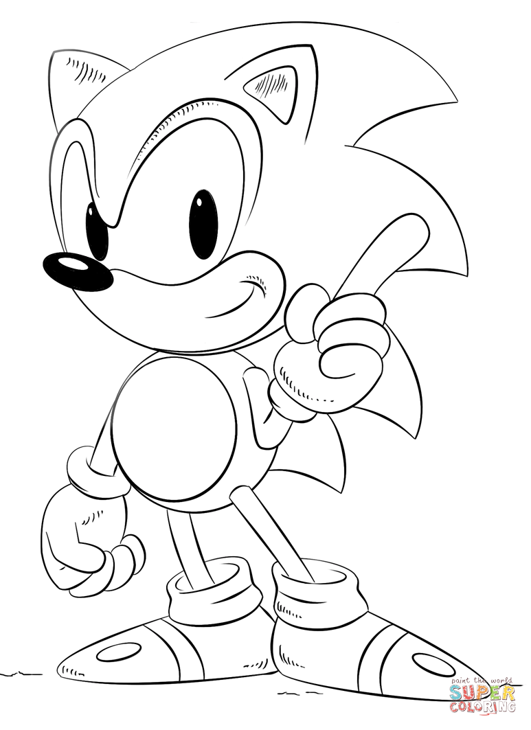 Sonic Coloring Page With The Hedgehog 773x1063 Sonic Coloring Page With The Hedgehog