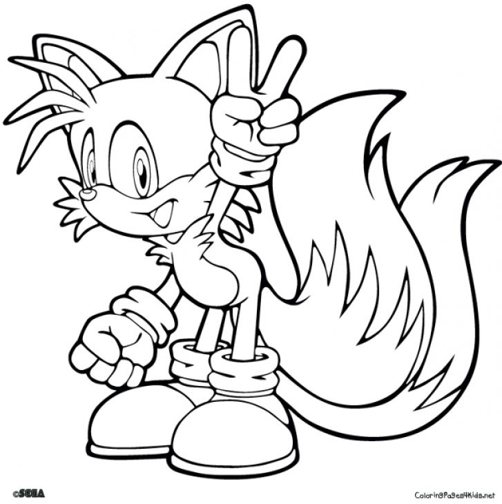 Sonic The Hedgehog Coloring Pages The Happy Tails In Sonic 727x730 Sonic The Hedgehog Coloring Pages The Happy Tails In Sonic