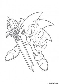 239x338 Printable Cartoon Sonic The Hedgehog Coloring Pages
