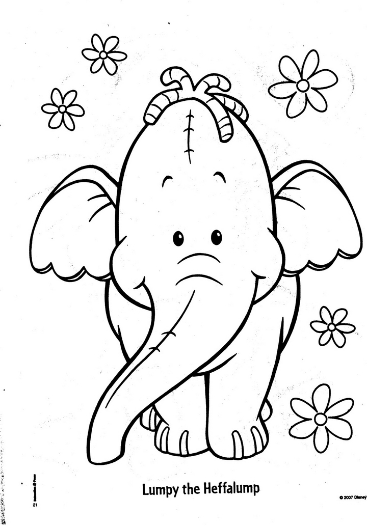 720x1035 Heffalump Coloring Pages Coloring Pages Winnie The Pooh