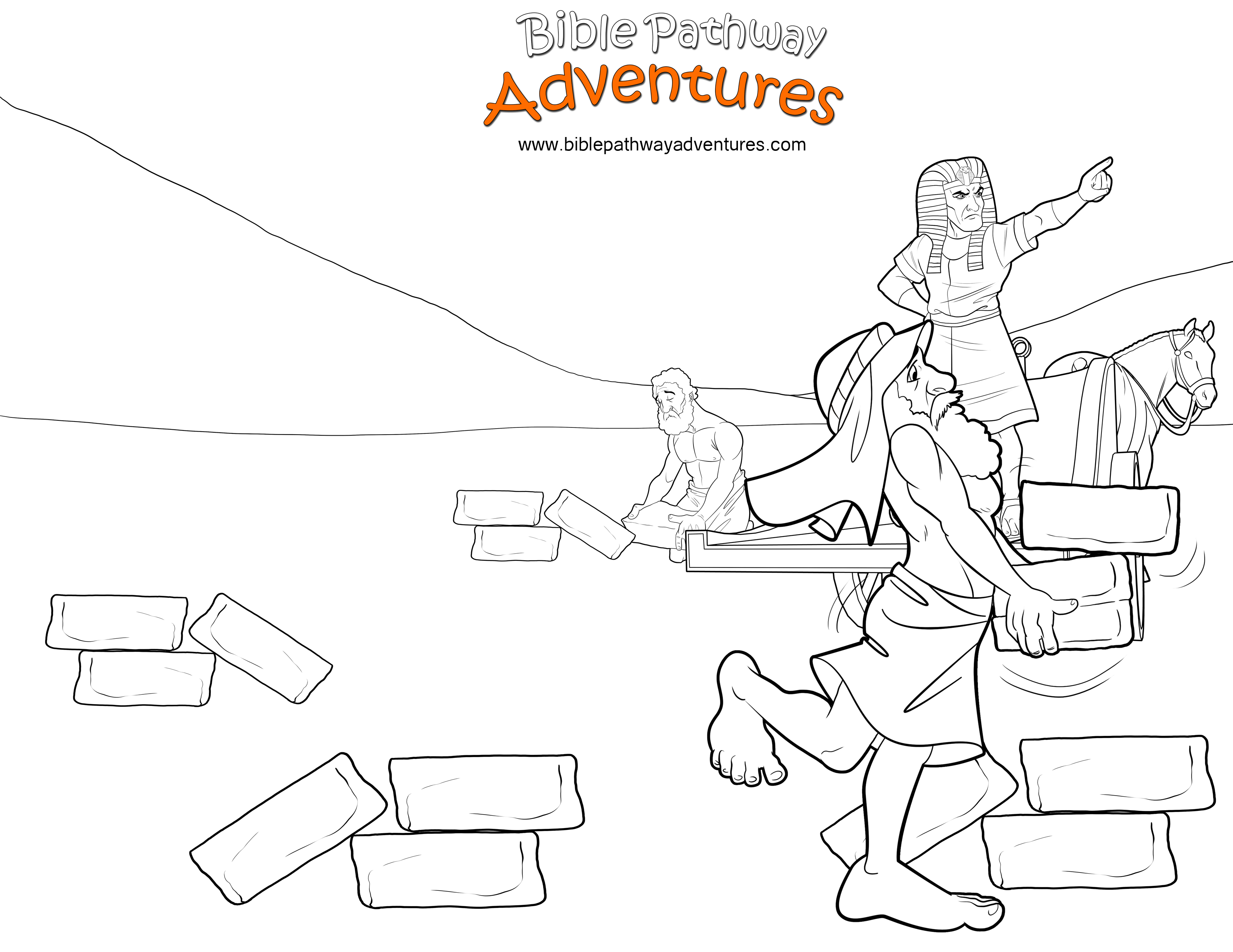 3300x2550 Bible Coloring Page Pharaoh And Hebrew Slaves Bible Crafts