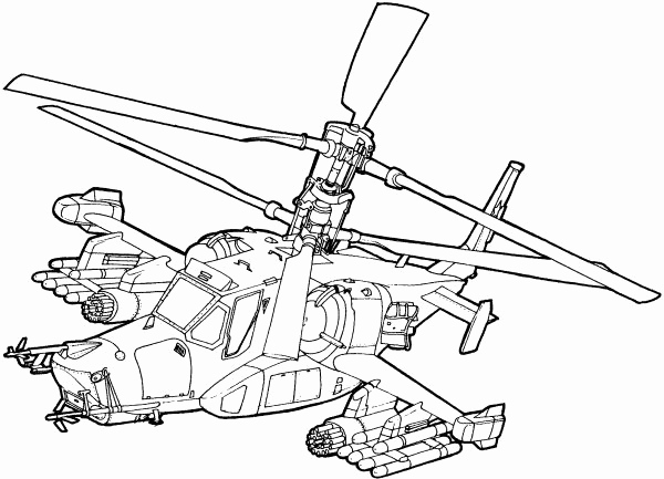 Helicopter Coloring Pages