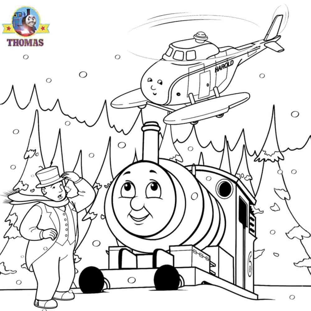 Thomas The Tank Engine And Harold Helicopter Coloring Pages 1000x1000 Thomas The Tank Engine And Harold Helicopter Coloring Pages