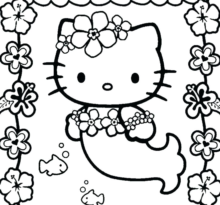 878x818 Hello Kitty Mermaid Coloring Pages In Various Pictures To Print