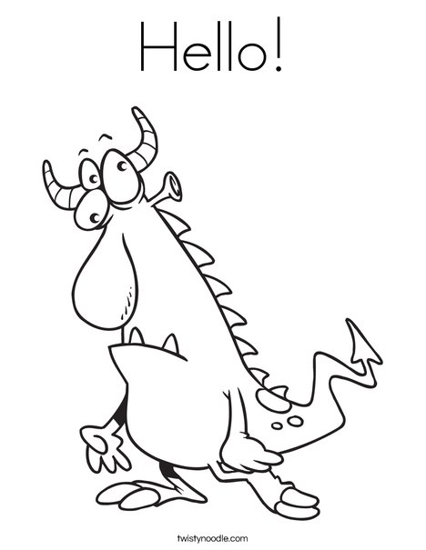 Hello Coloring Page 468x605 Hello Coloring Page