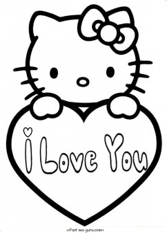 Hello Kitty Valentines Day Coloring Pages For Kids 242x338 Hello Kitty Valentines Day Coloring Pages For Kids