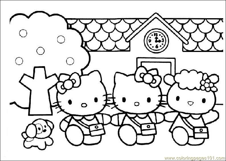 Hello Kitty Coloring Page 794x567 Hello Kitty Coloring Page