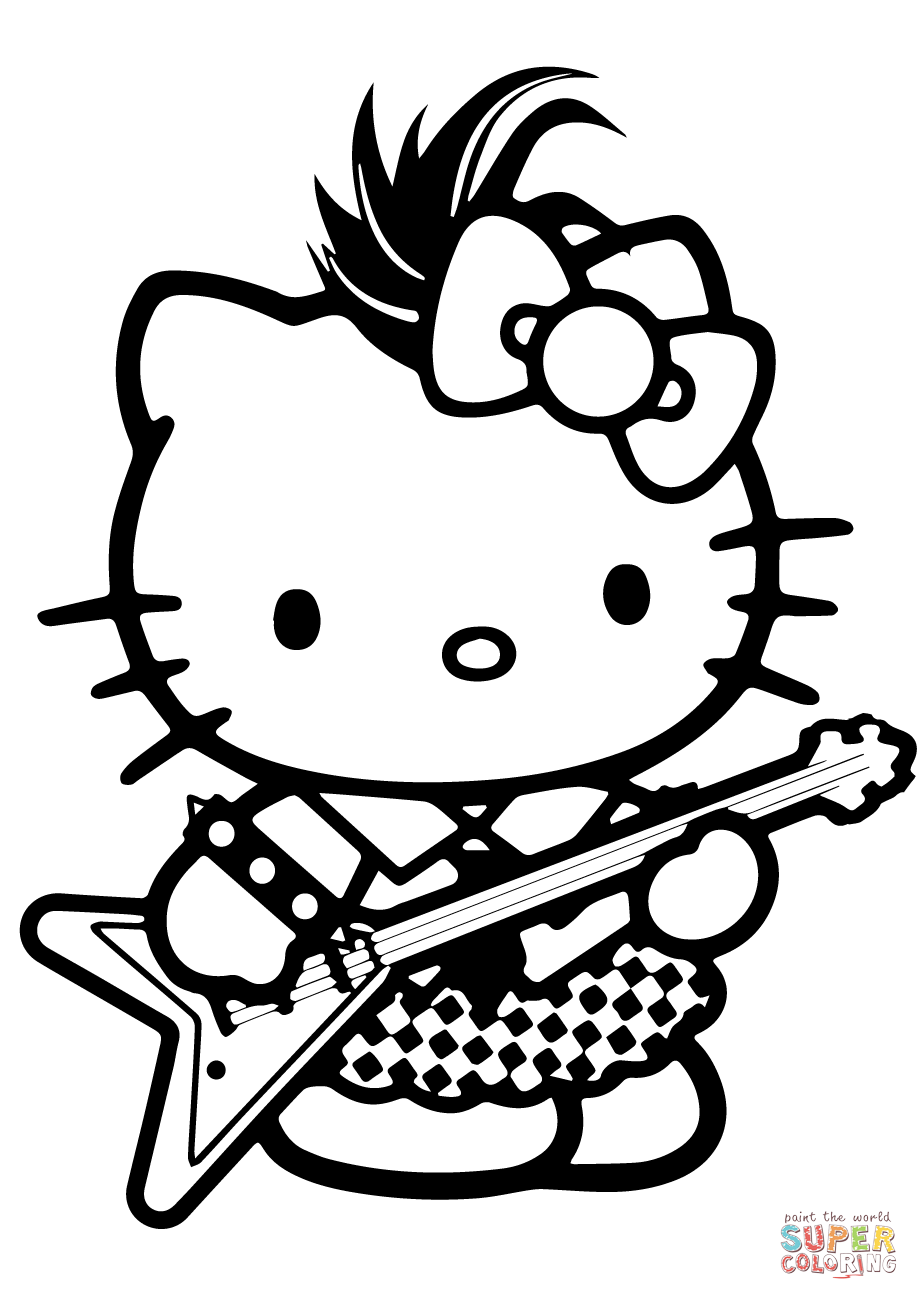 Challenge Rockstar Coloring Pages Printables Hello Kitty Page Free 919x1300 Challenge Rockstar Coloring Pages Printables Hello Kitty Page Free