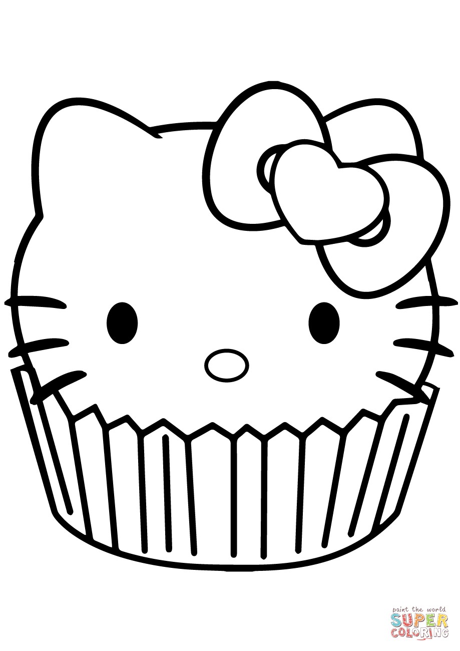 Coloring Pages Cupcakes Print New Hello Kitty Cupcake At Page 919x1300 Coloring Pages Cupcakes Print New Hello Kitty Cupcake At Page