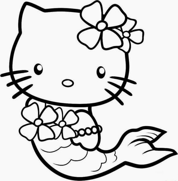 Hello Kitty Beach Coloring Pages