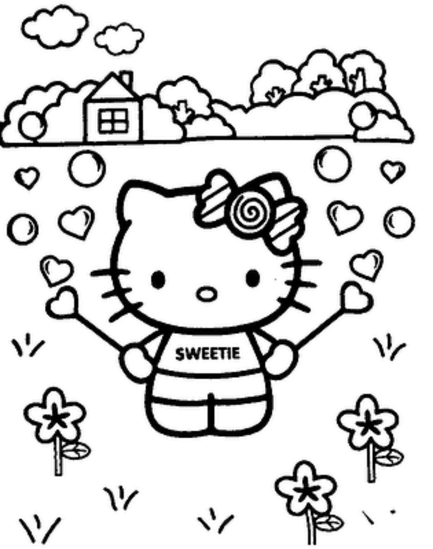 Hello Kitty Beach Coloring Pages - Hello Kitty Beach Coloring Pages 24