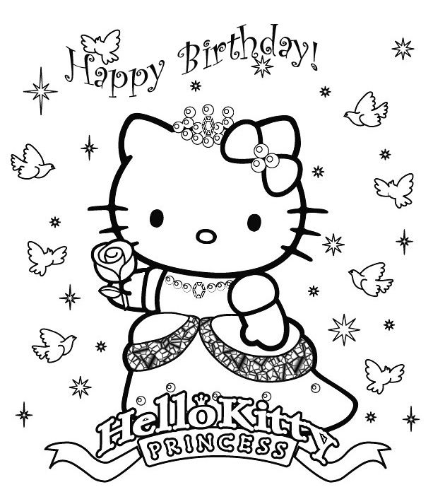 Happy Birthday Images With Hallow Kitty 613x713 Happy Birthday Images With Hallow Kitty