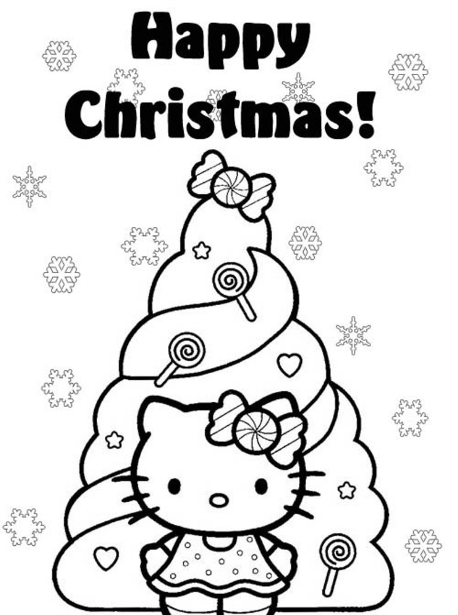 938x1260 Hello Kitty Christmas Coloring Pages