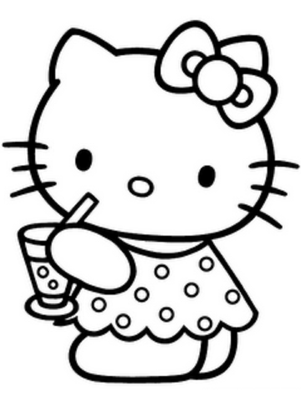 600x800 Hello Kitty Summer Coloring Pages Coloring Pages