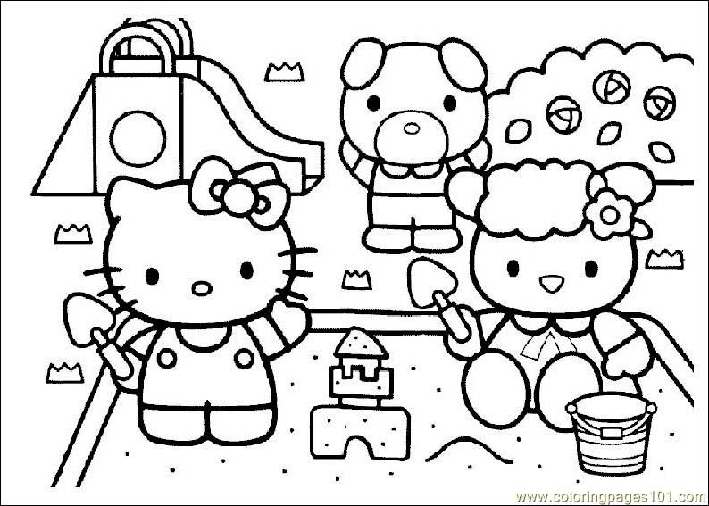 Hello Kitty Coloring Page 794x567 Hello Kitty Coloring Page
