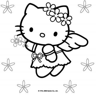 400x400 Hello Kitty Christmas Coloring Pages Tip Junkie