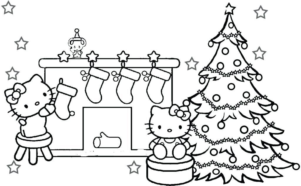 1024x634 Hello Kitty Christmas Coloring Pages Free Print Coloring Pages