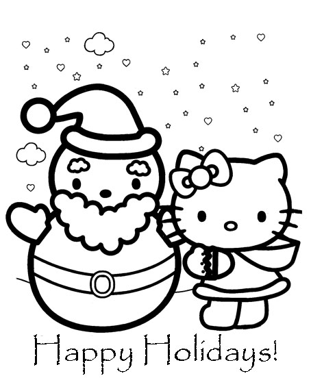 Hello Kitty Christmas Coloring Pages Learn To Coloring 454x571 Hello Kitty Christmas Coloring Pages Learn To Coloring