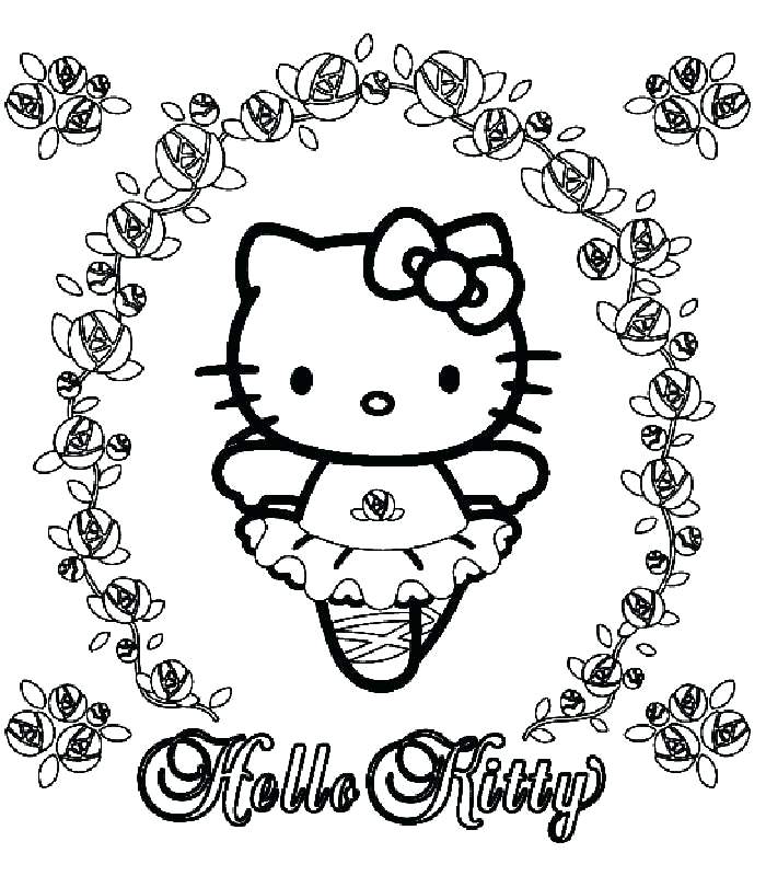 700x800 Hello Kitty Coloring Pages Ballerina Hello Kitty Coloring Page
