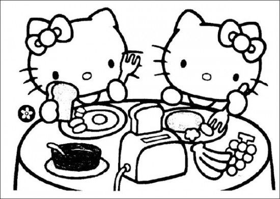550x392 Free Printable Hello Kitty Coloring Pages Picture 22 550x392