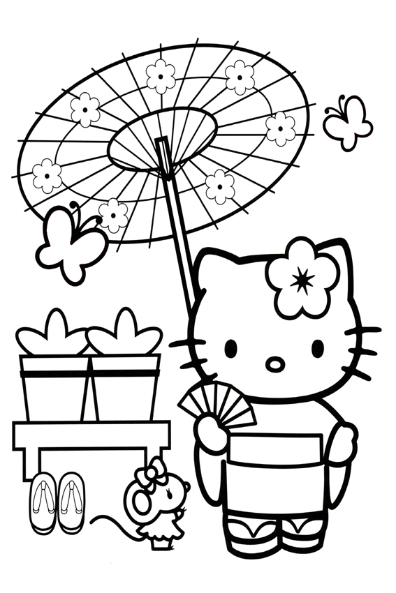567x850 Hello Kitty Coloring Pages Overview With A Lot Of Kitties