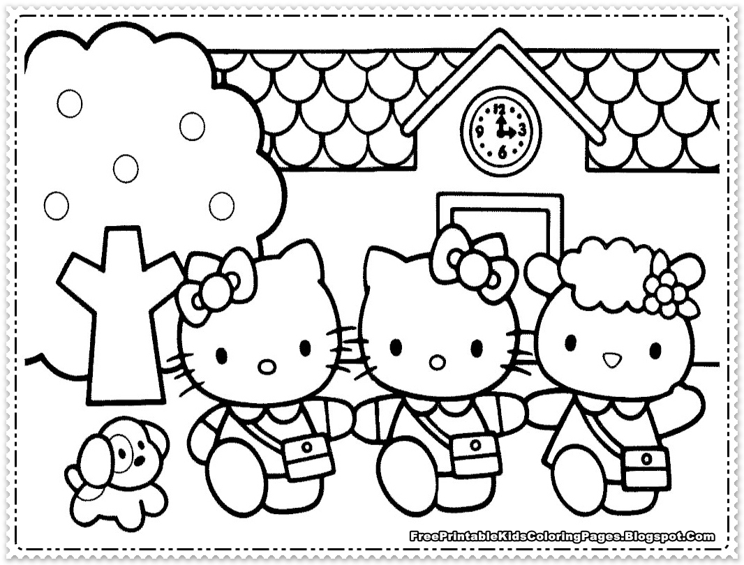 1066x810 Printable Coloring Pages For Girls Lovely Hello Kitty Coloring