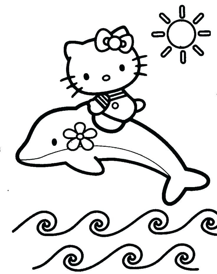 736x930 Hello Kitty Summer Coloring Pages