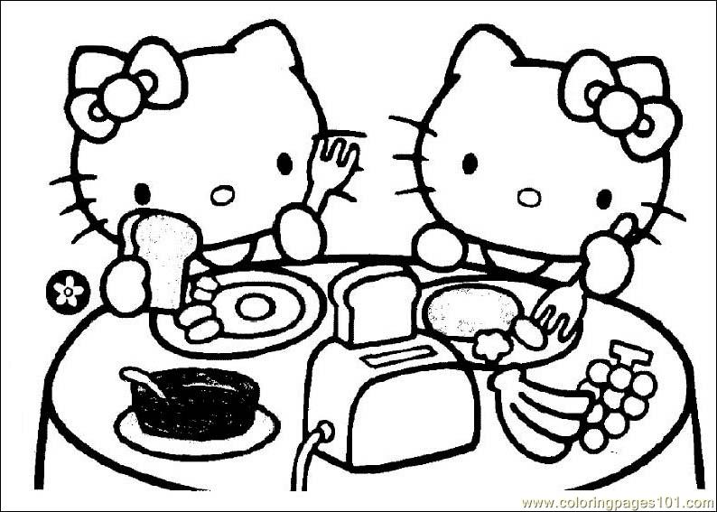 Hello Kitty Coloring Page 794x567 Hello Kitty Coloring Page