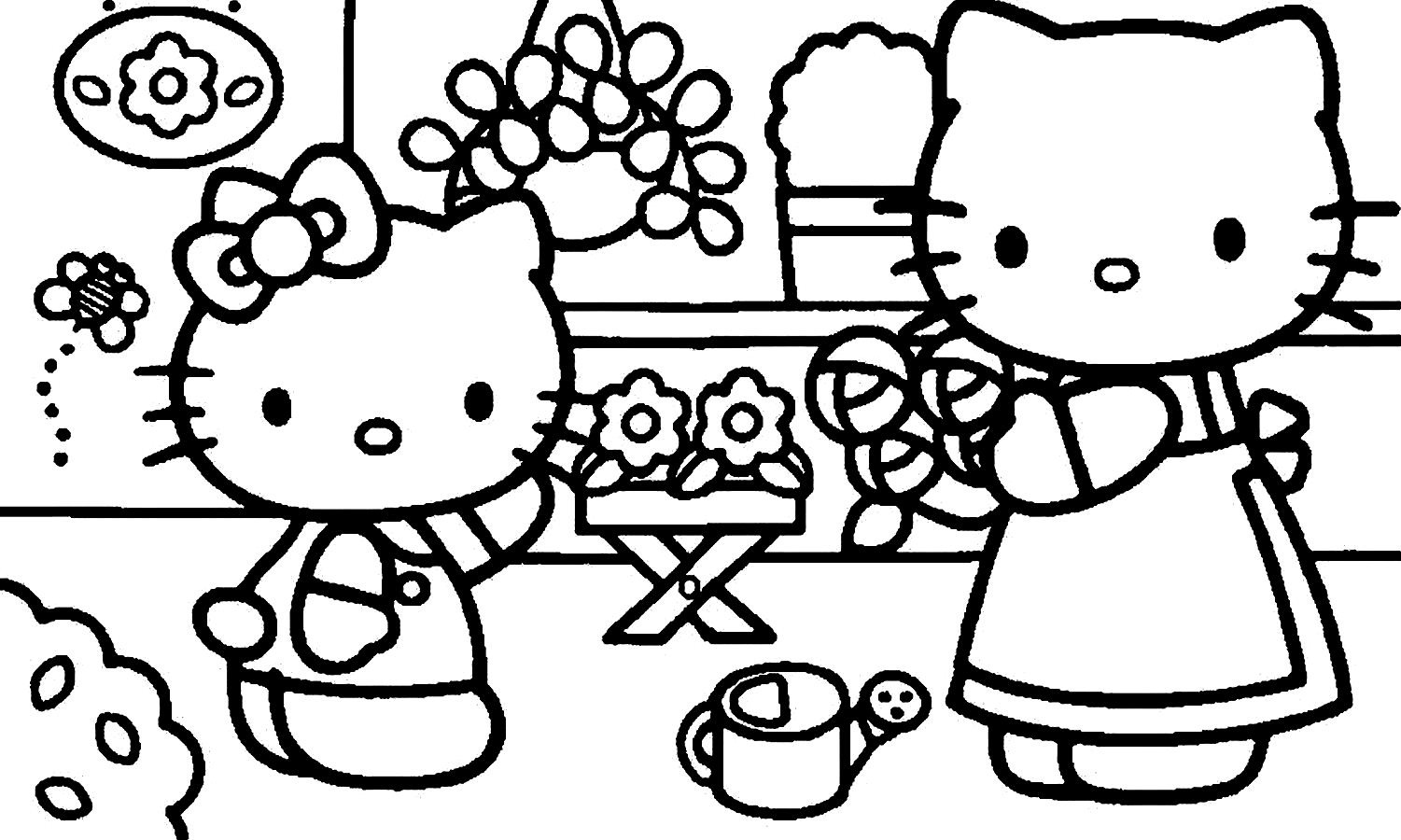 1501x900 Hello Kitty Coloring Pages Pdf