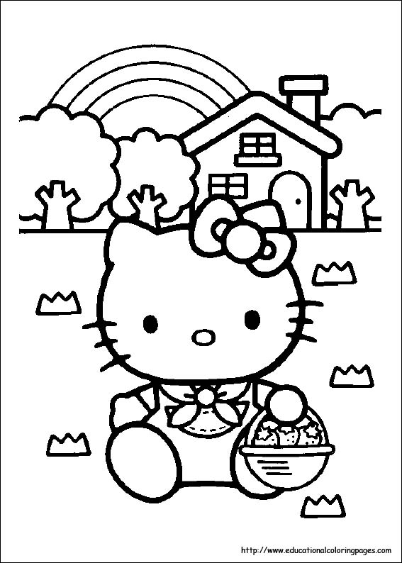 Hello Kitty Coloring Pages To Print Out