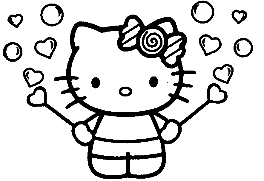 Hello Kitty Printable Coloring Page Japanese White Cat 15 884x608 Hello Kitty Printable Coloring Page Japanese White Cat 15