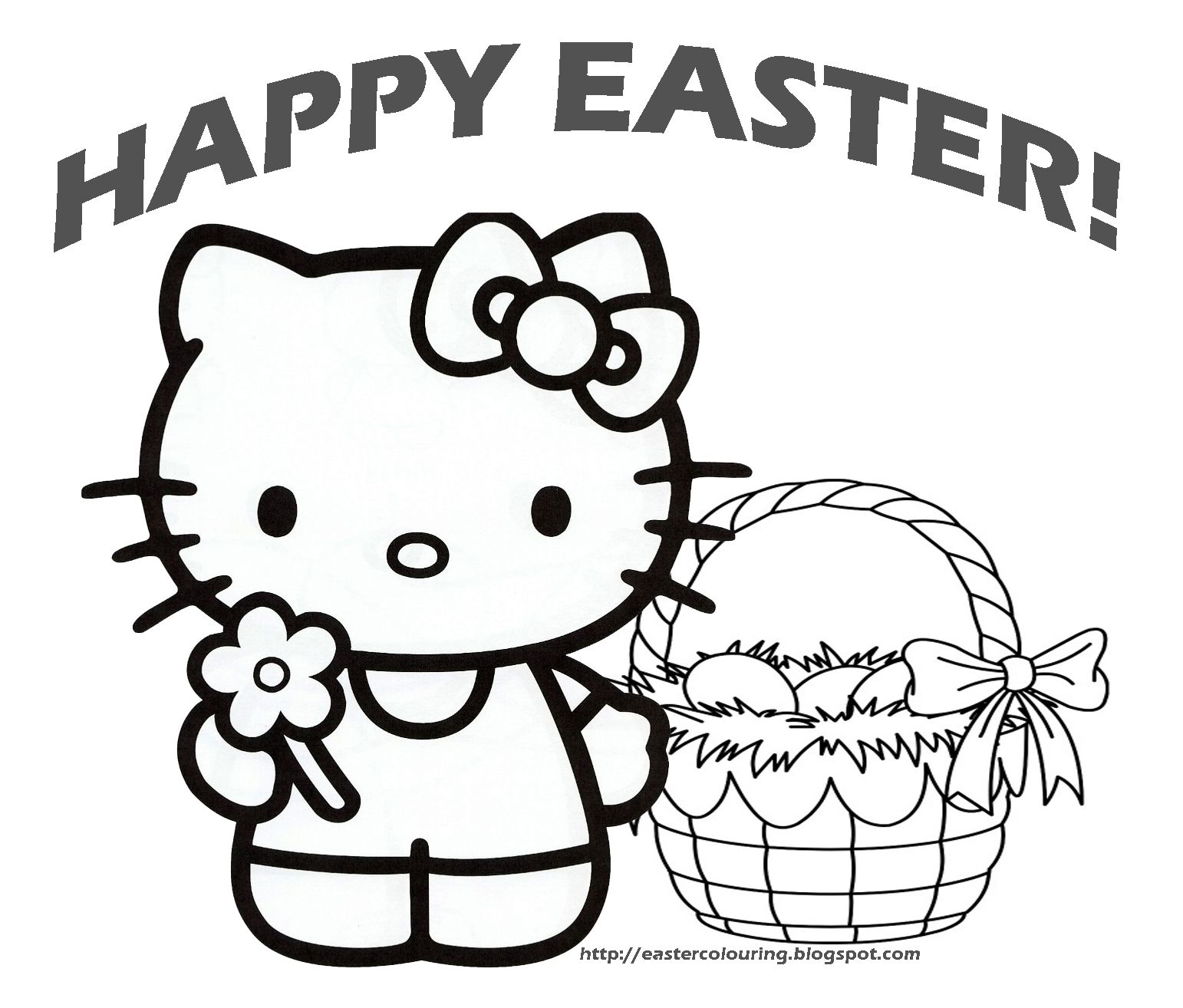 1542x1314 Hello Kitty Happy Easter Coloring Pages Holiday Coloring