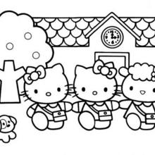 220x220 Hello Kitty Coloring The Easter's Eggs Coloring Pages