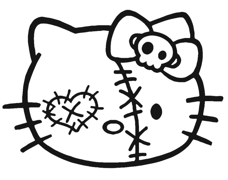 Hello Kitty Halloween Coloring Pages 865x682 Hello Kitty Halloween Coloring Pages